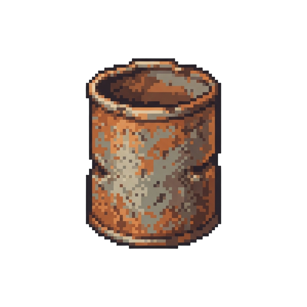 An Empty Rusted Tin Can
