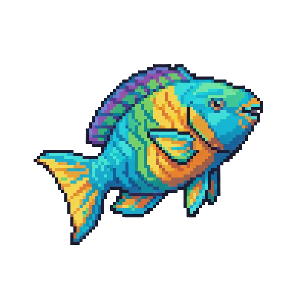A Colossal Rainbow Parrotfish