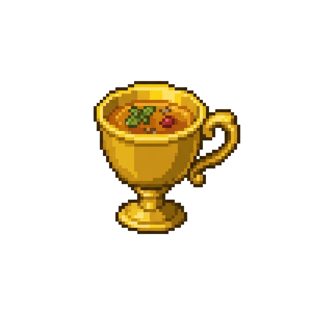 A Glittering Golden Cup of Herbal Tea