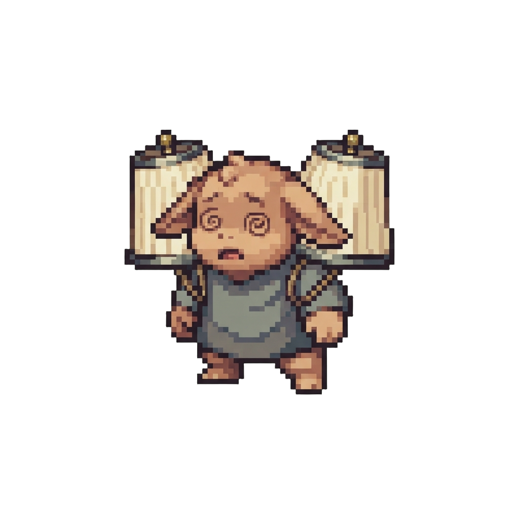 A Dazed Creature Wearing Two Lampshades As Shoulder Pads