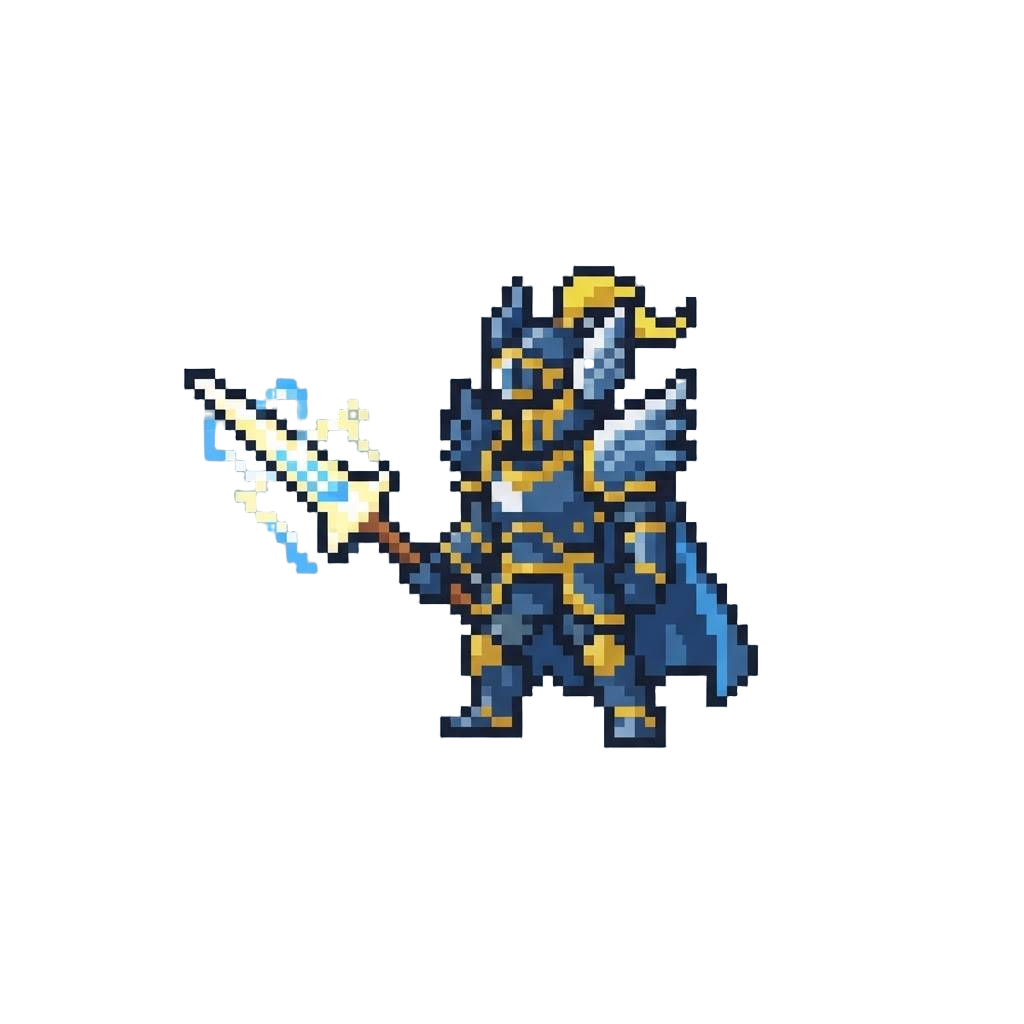 A Celestial Tempest Knight Wielding a Thunder Lance