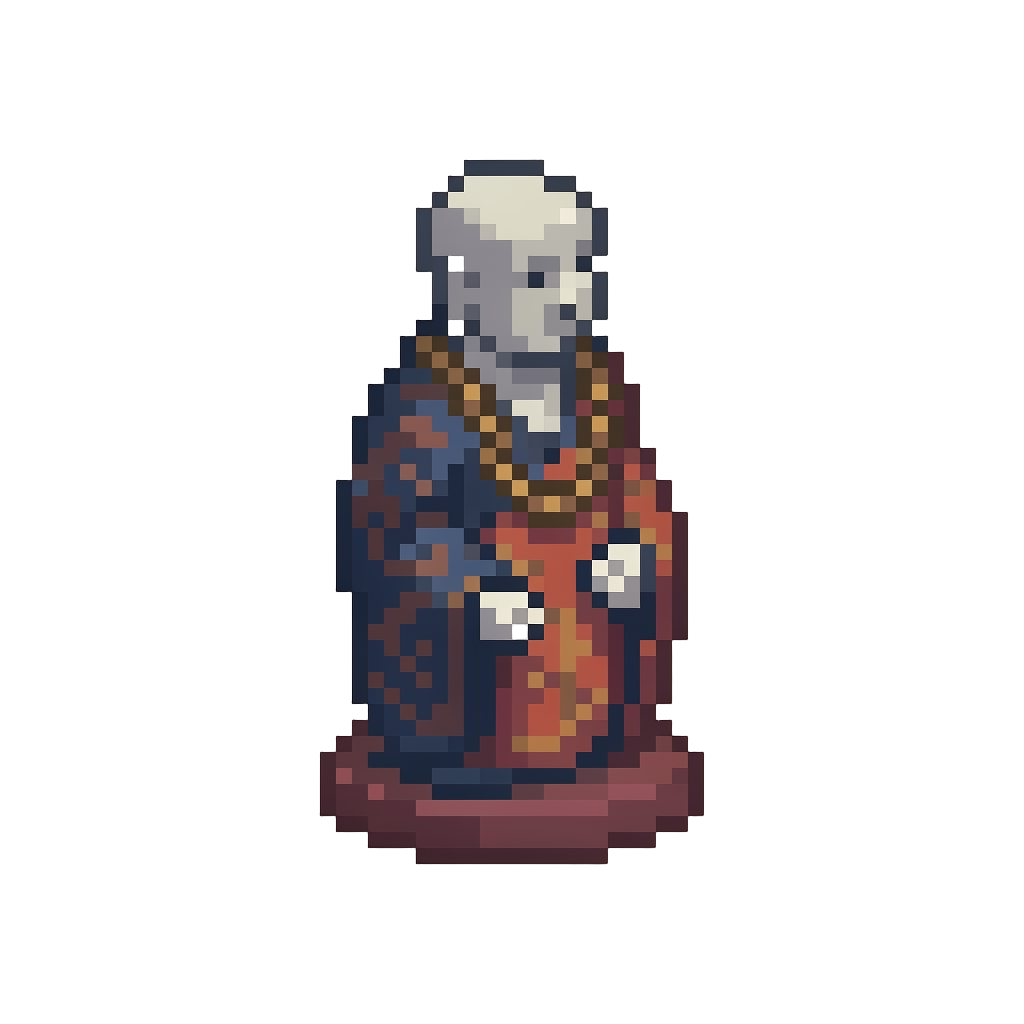 A Hybrid Monk Wearing Split-dyed Gi and Beads