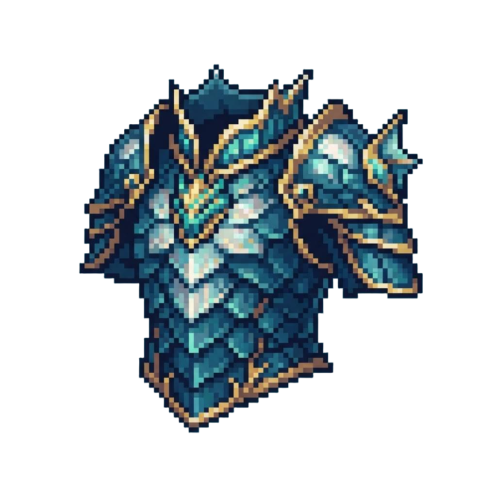 A Leviathan Champion with Shimmering Leviathan-scaled Plate