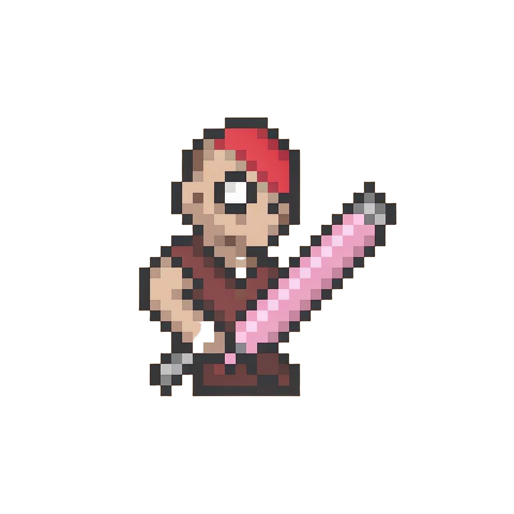A Dazed Figure Holding a Pool Noodle As a High-tech Spear