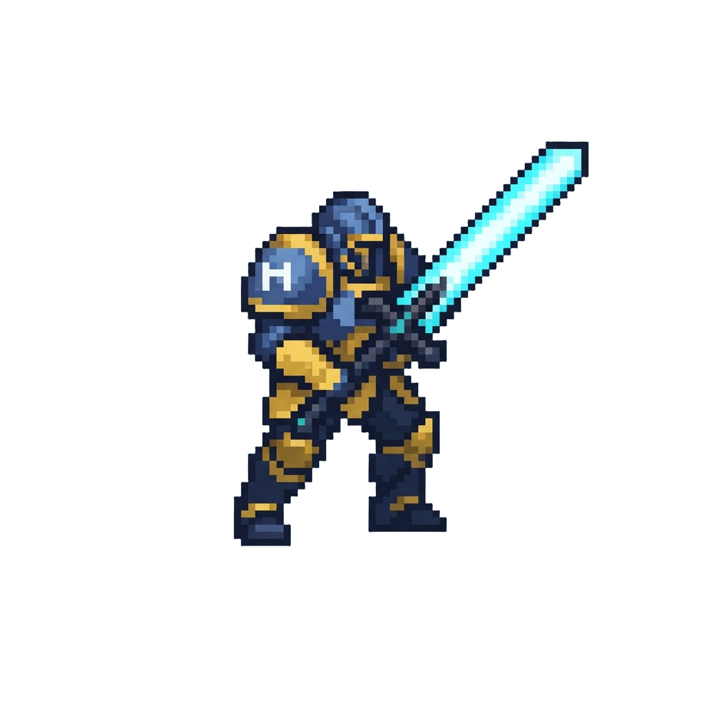 A Hyperion Vanguard Wielding a Giant Photon Claymore