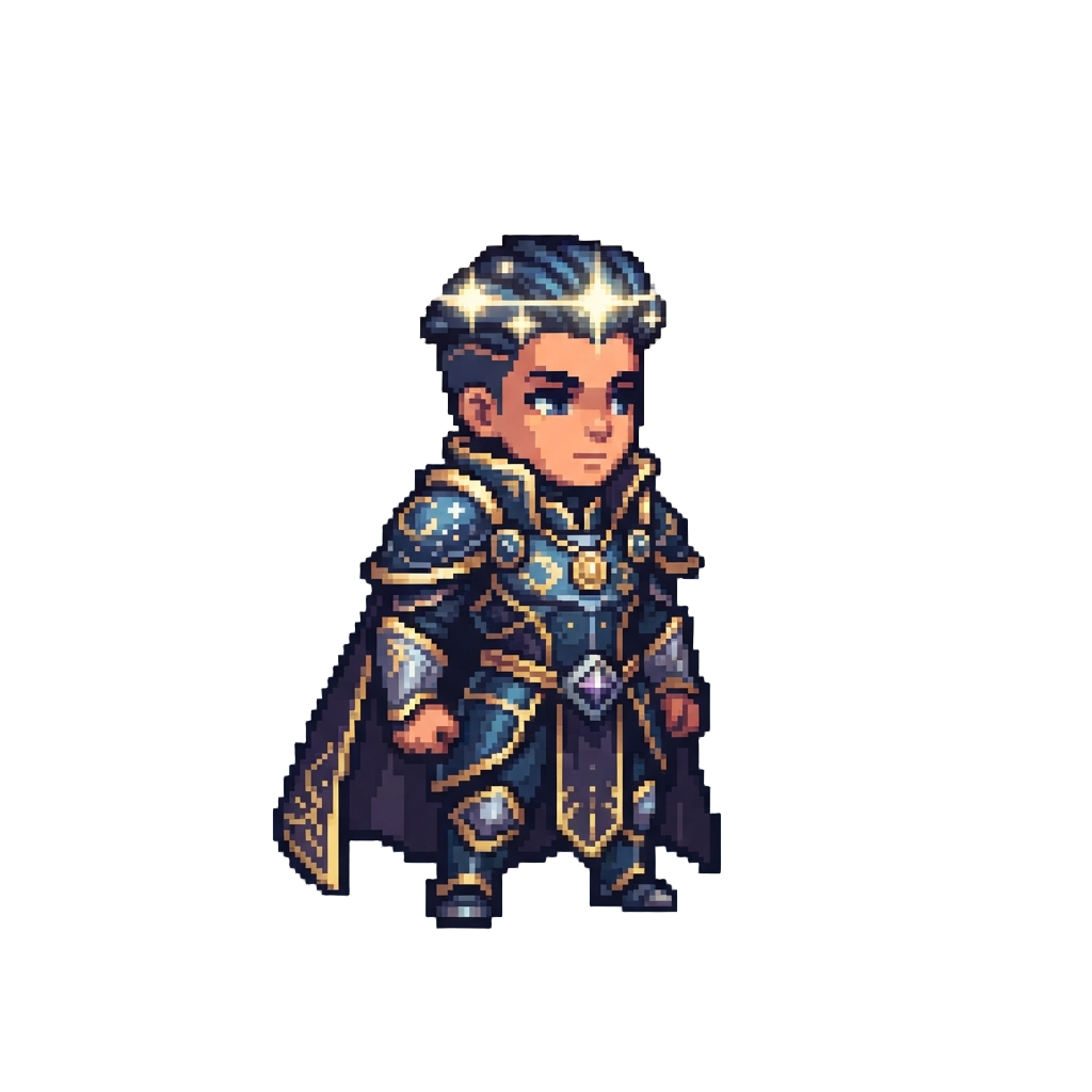 A Supreme Astral Commander with a Glowing Crown of Stars