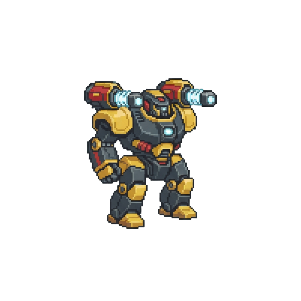 A Solar Dreadnought Armed with Twin Shoulder Plasma Cannons