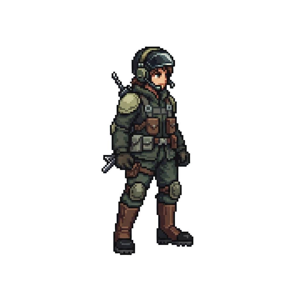 A Balanced Combat Scout with Two-tone Boots
