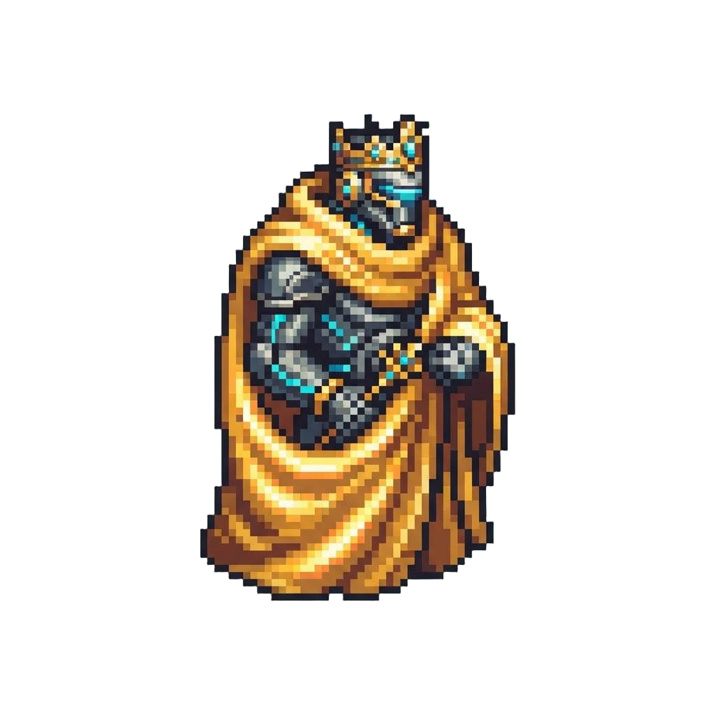A Supreme Cyber-monarch Wrapped in Golden Photon Velvet