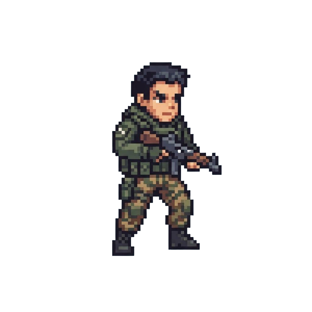 A Hybrid Commando with Dual-color Camo Pants
