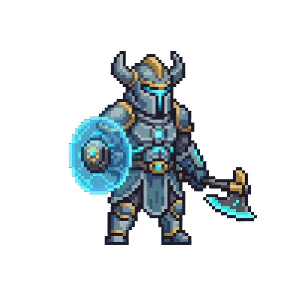 A Balanced Techno-paladin with a Mini Energy Shield