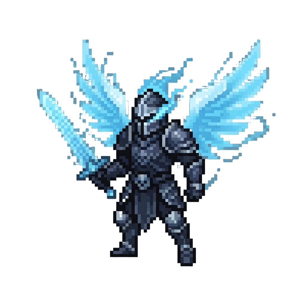 A Zenith Phantom Knight with Glowing Spirit Wings