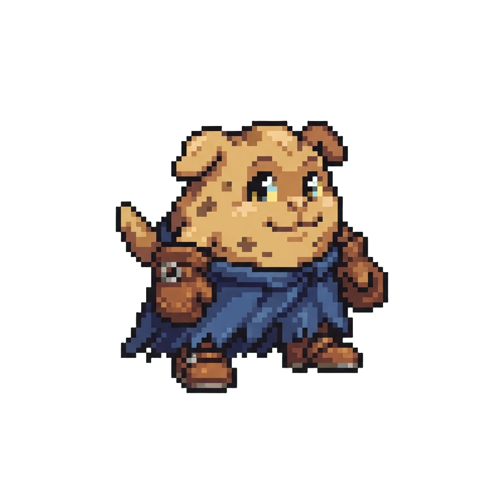 A Goofy Chimeric Lump Wearing a Cape As Pants and Boots on Its Hands