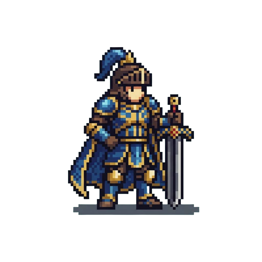 A Dual-patterned Blademaster Striking a Confident Pose
