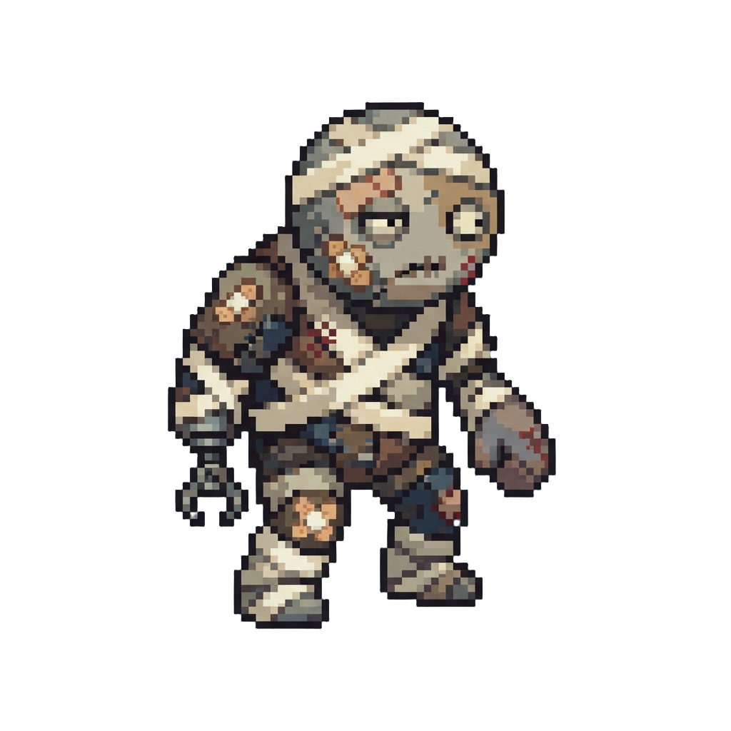 A Dazed Fusion Figure Covered in Sticking-plaster and Bandages