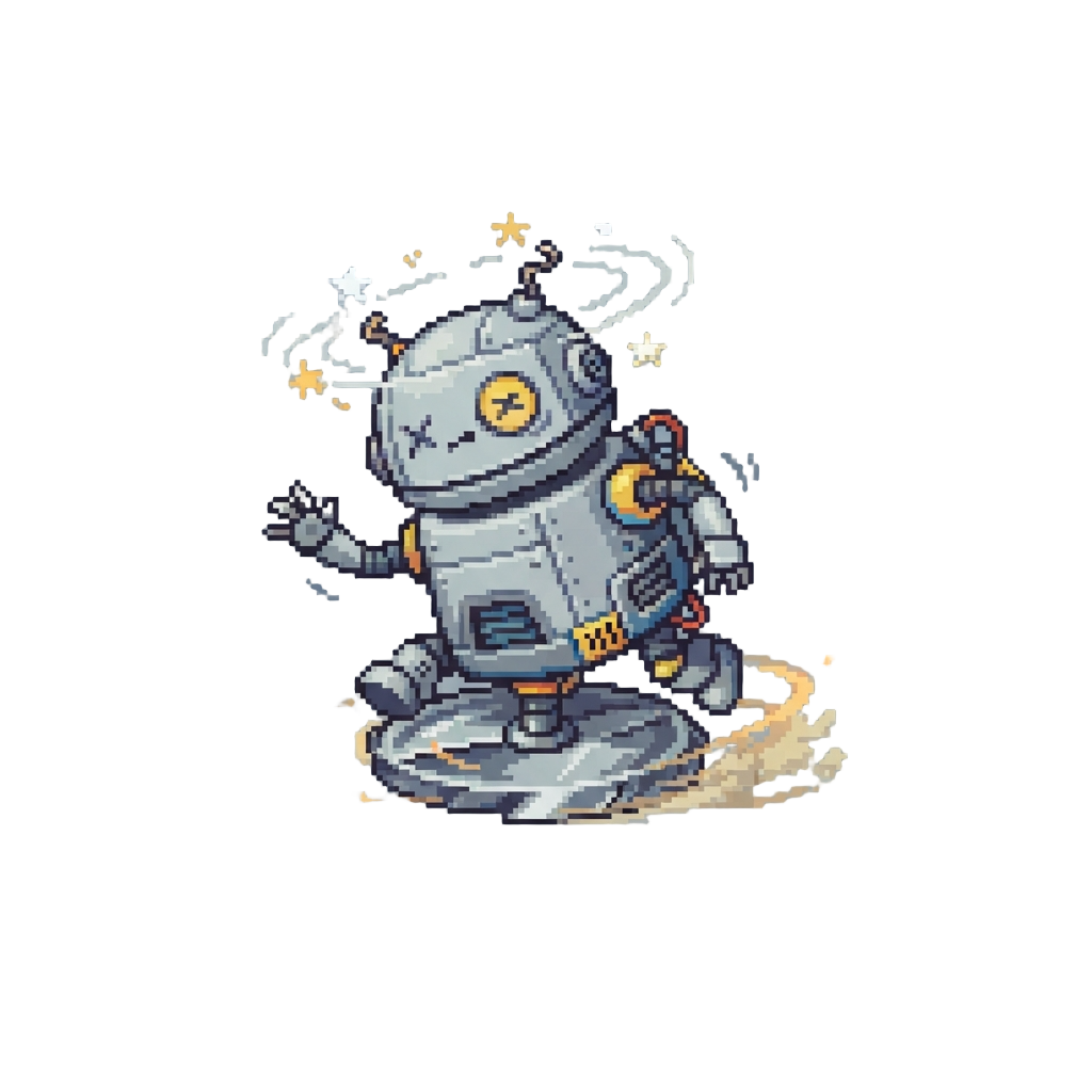 A Confused Robot Spinning Out of Control Like a Lawnmower