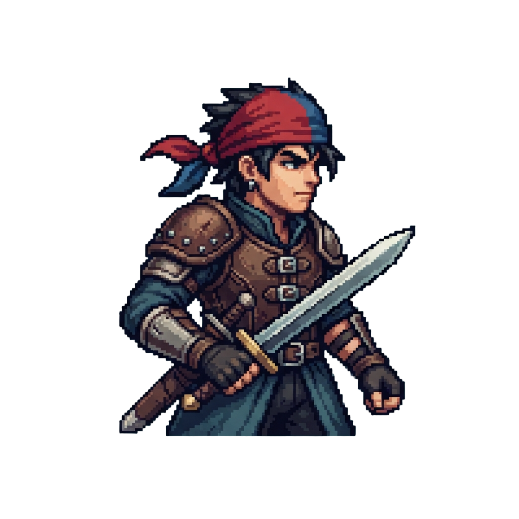 A Hybrid Duelist with a Split-color Bandana