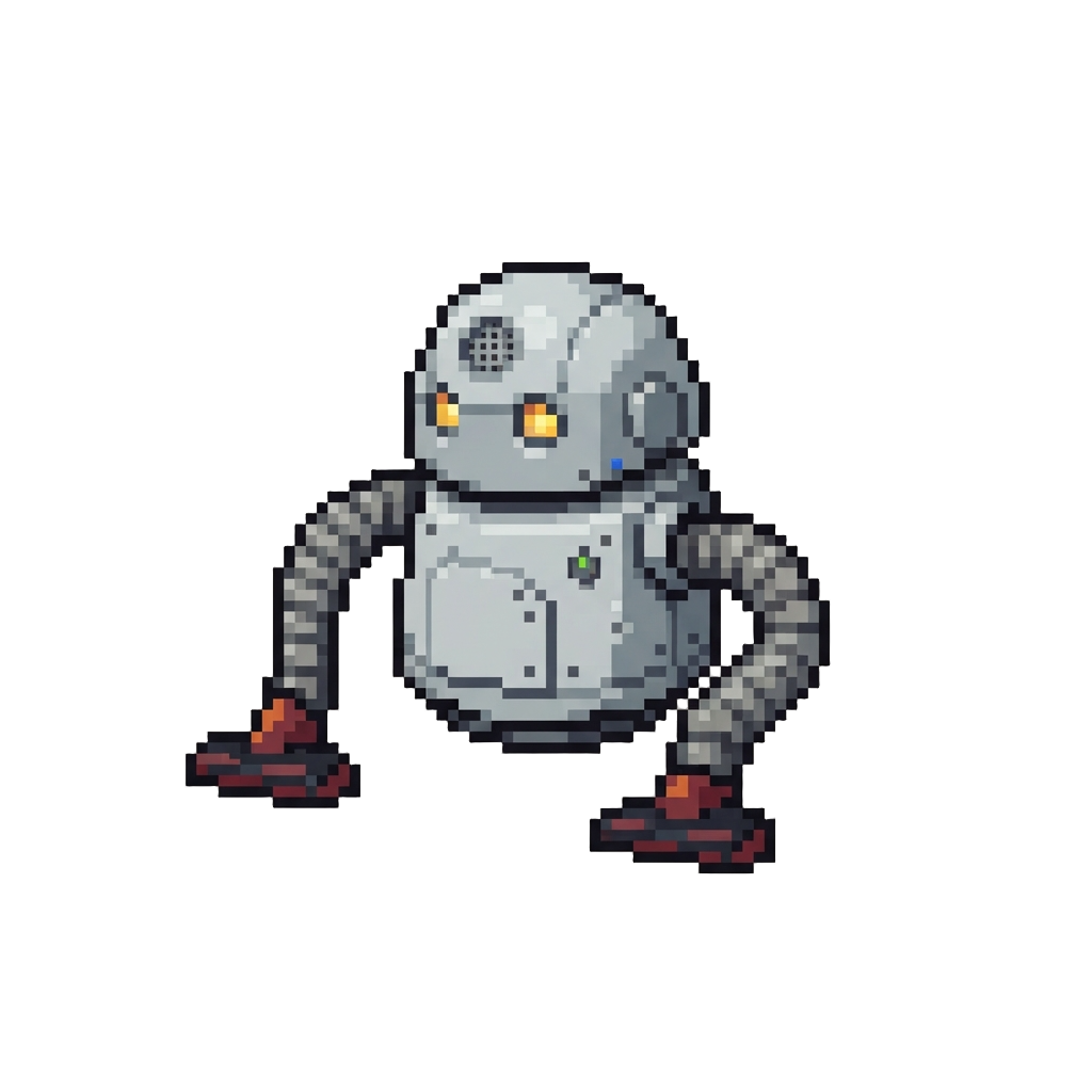 A Wobbly Robot with Arms Replaced by Vacuum Cleaner Hoses