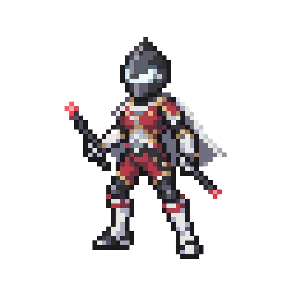 A Cyber-duelist Holding Split Batons