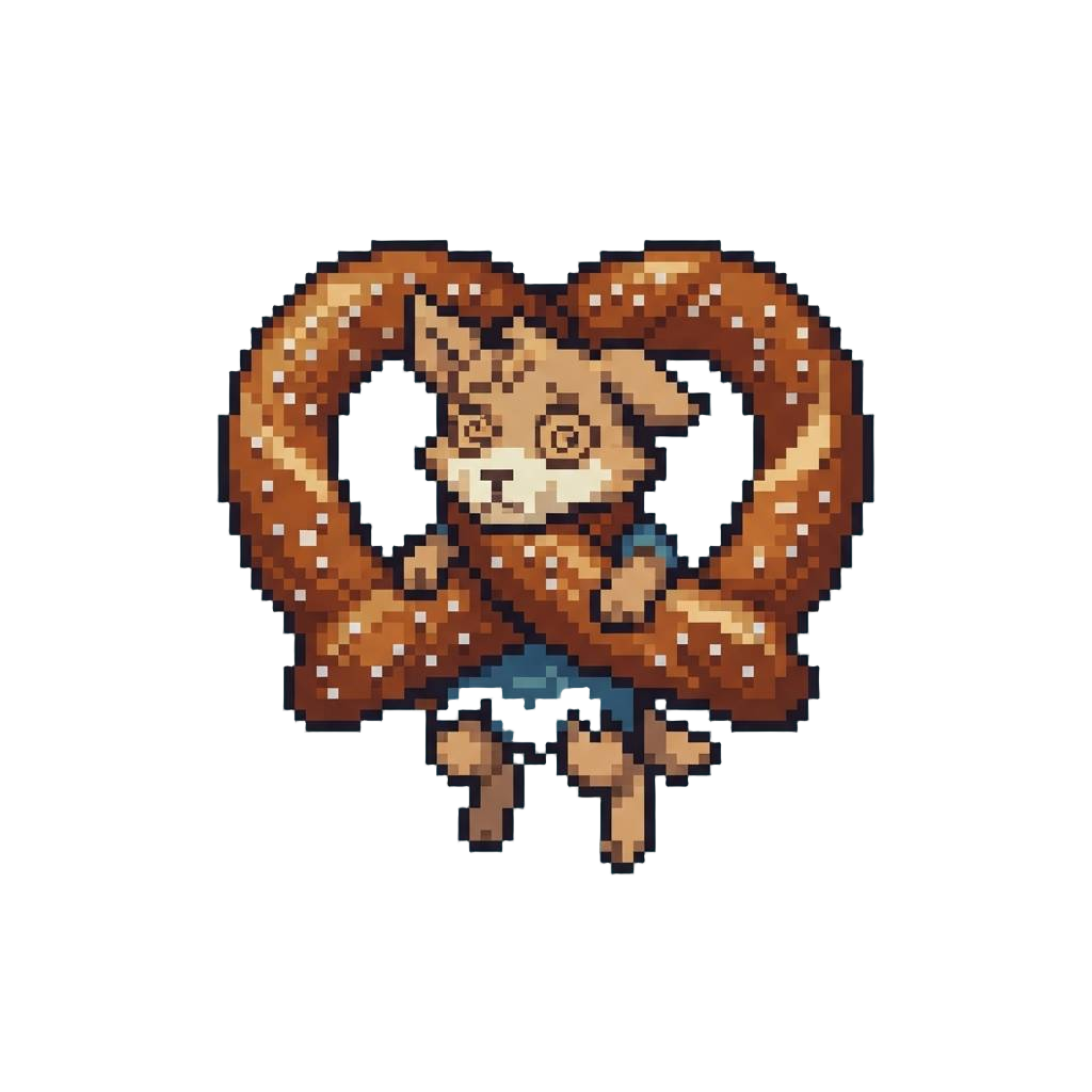 A Dazed Hybrid Stuck Inside a Giant Pretzel Shape