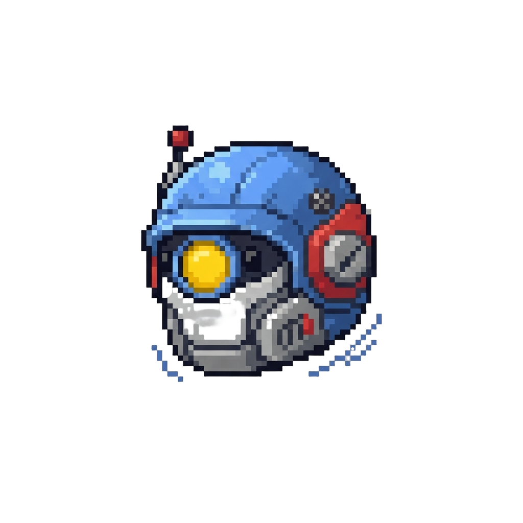 A Wobbly Robot Head Bouncing Along the Floor Without a Body