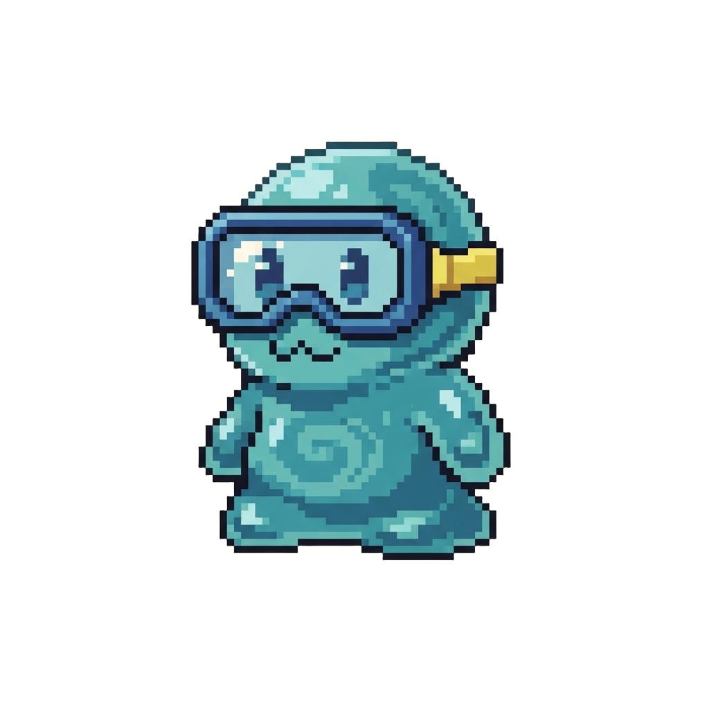 A Wobbly Fusion Warrior Wearing Oversized Swimming Goggles