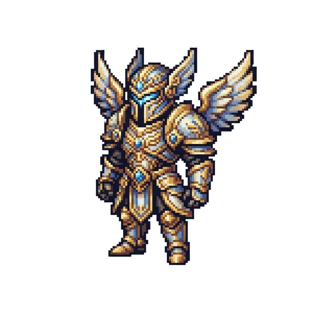 A Supreme Sky-lord Wearing Radiant Winged Power Plate