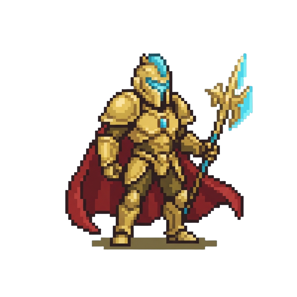 A Zenith Nova Guardian in Golden Power Armor