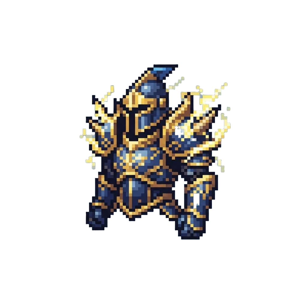 A Hyperion Tempest Champion with Thunder Crackling Off Shoulder Pauldrons