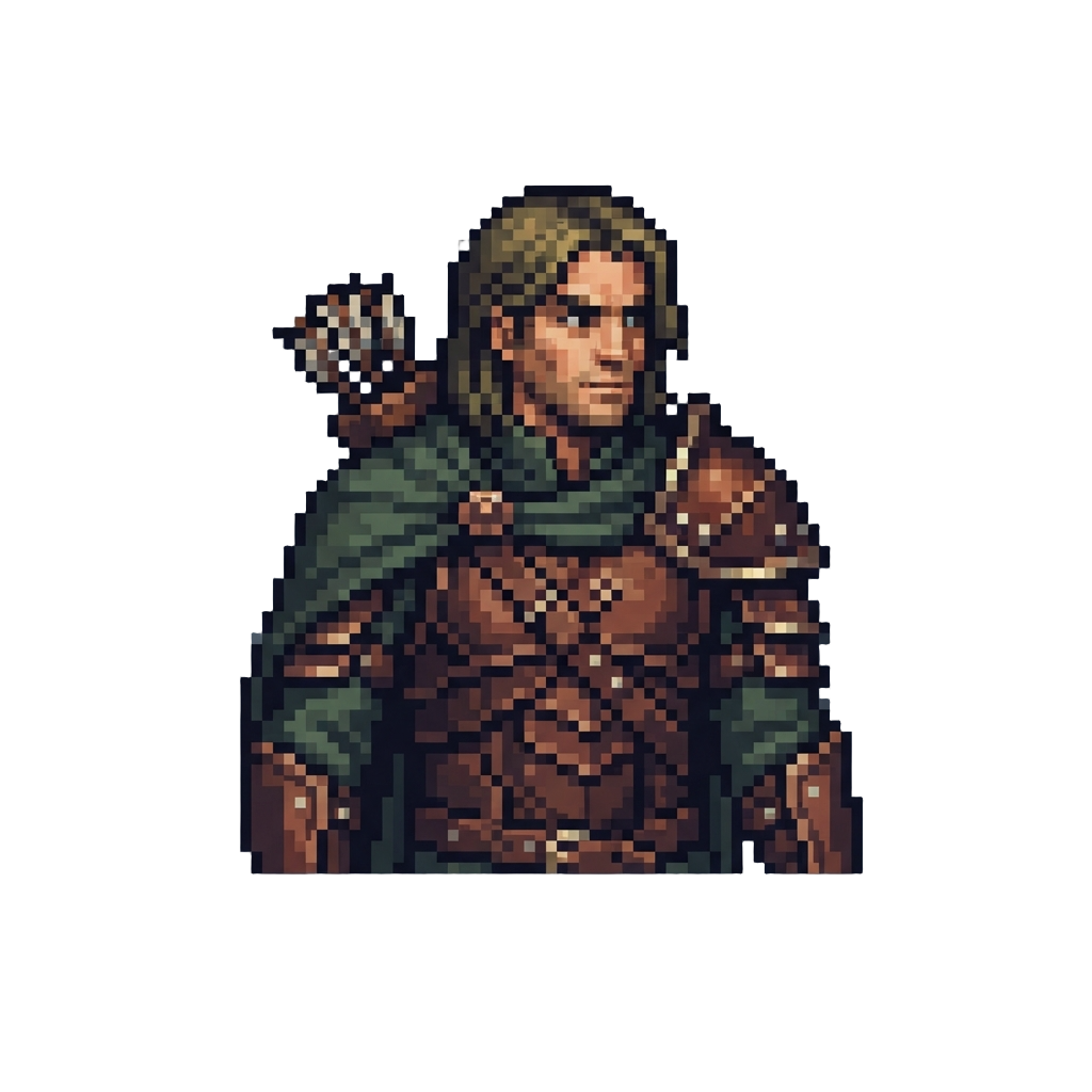 A Hybrid Ranger with Two-tone Leather Armor