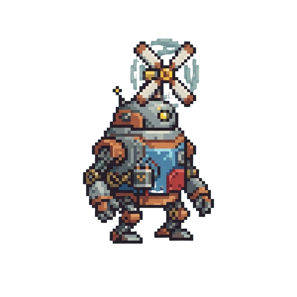 A Clumsy Hybrid Robot with a Windmill Spinning on Its Head