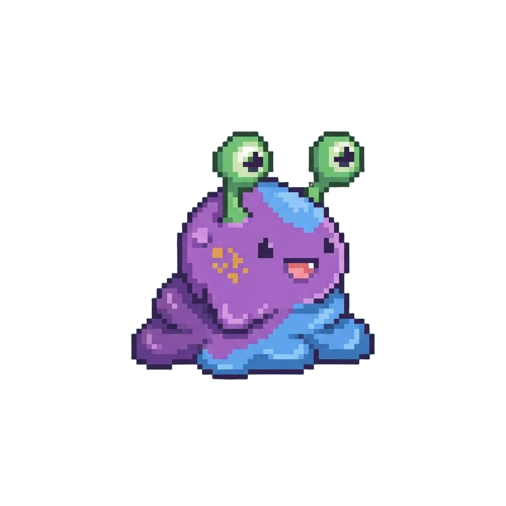 A Funny Chimeric Blob with Eyes Floating on Little Stalks