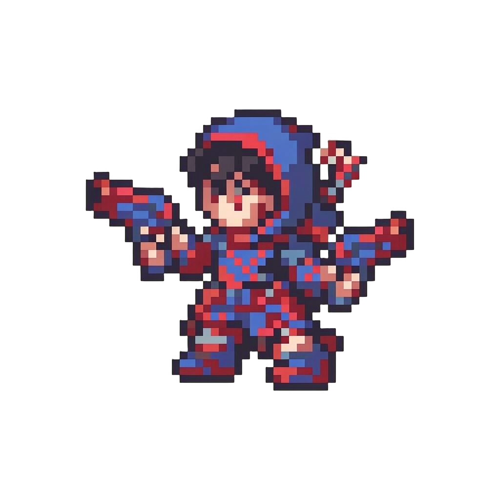 A Split-colored Elemental Ranger with Dual Pistols