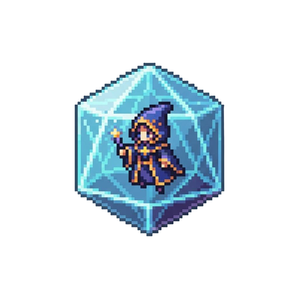 A Zenith Star-sorcerer Hovering Inside an Energy Dodecahedron