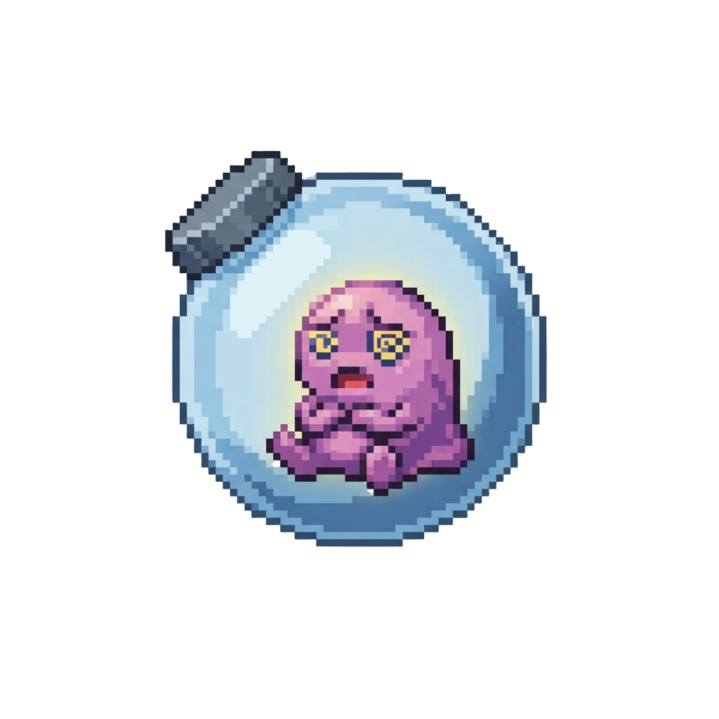 A Dazed Creature Trapped in a Giant Plastic Bubble Container