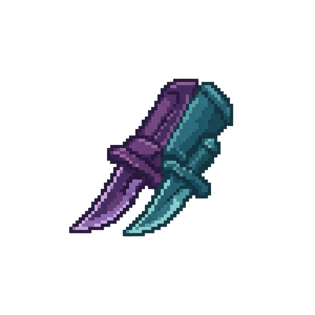 A Split-colored Shadow-striker with Dual Daggers