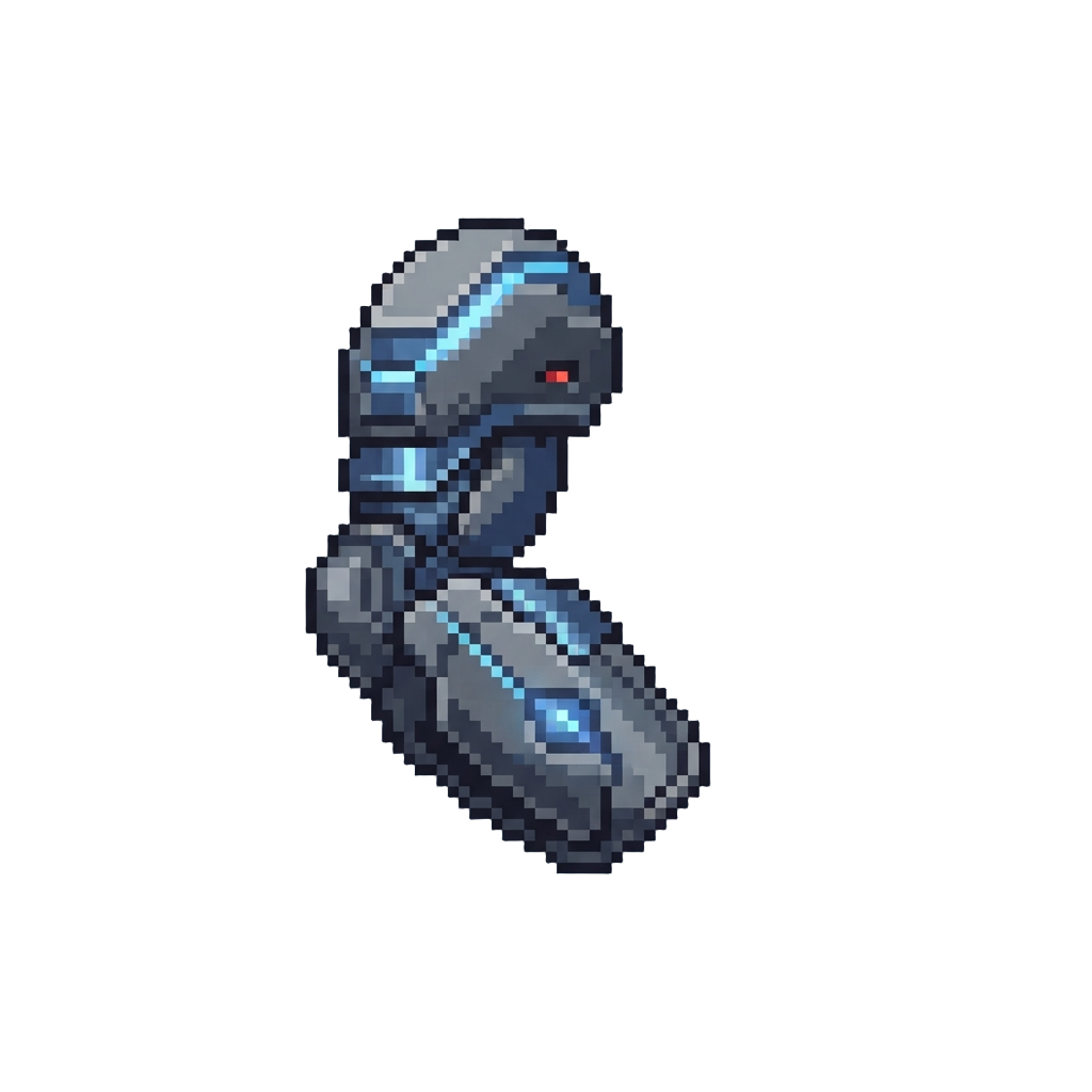 A Cyber-brawler with Two-toned Arm Guards