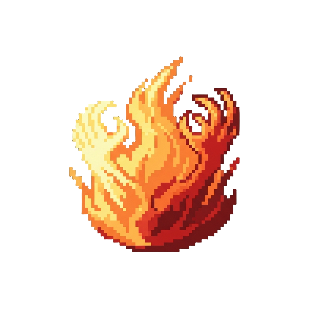 A Surging Aura of Fiery Spirit Arms