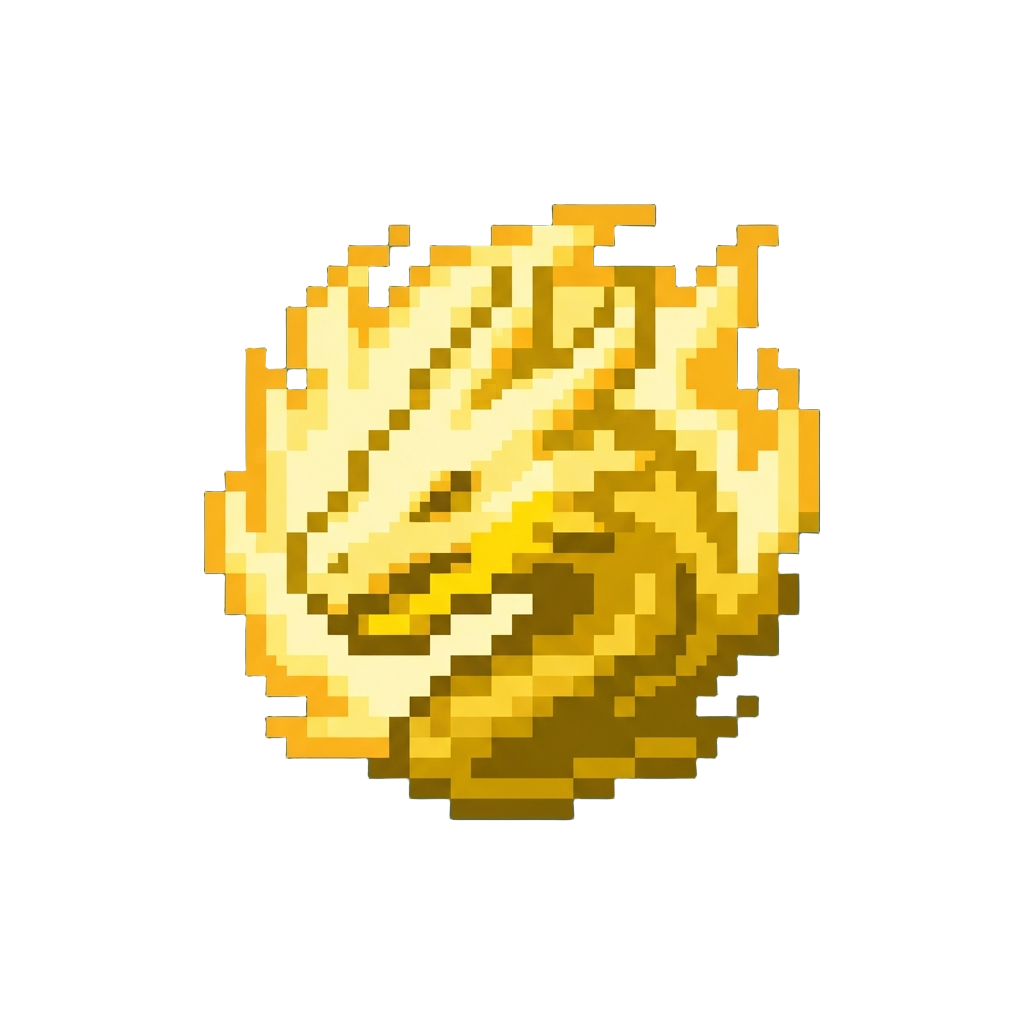 A Blinding Golden Dragon Aura