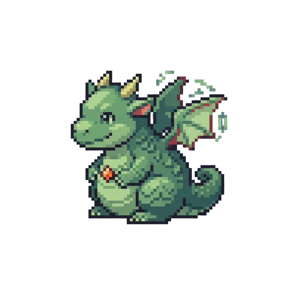 A Chubby Pocket Dragon with Tiny Flapping Wings