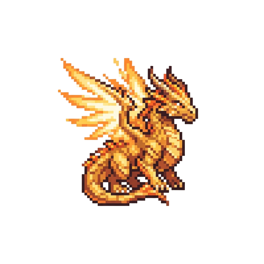 A Radiant Sol-dragon with Blazing Sun-beam Wings
