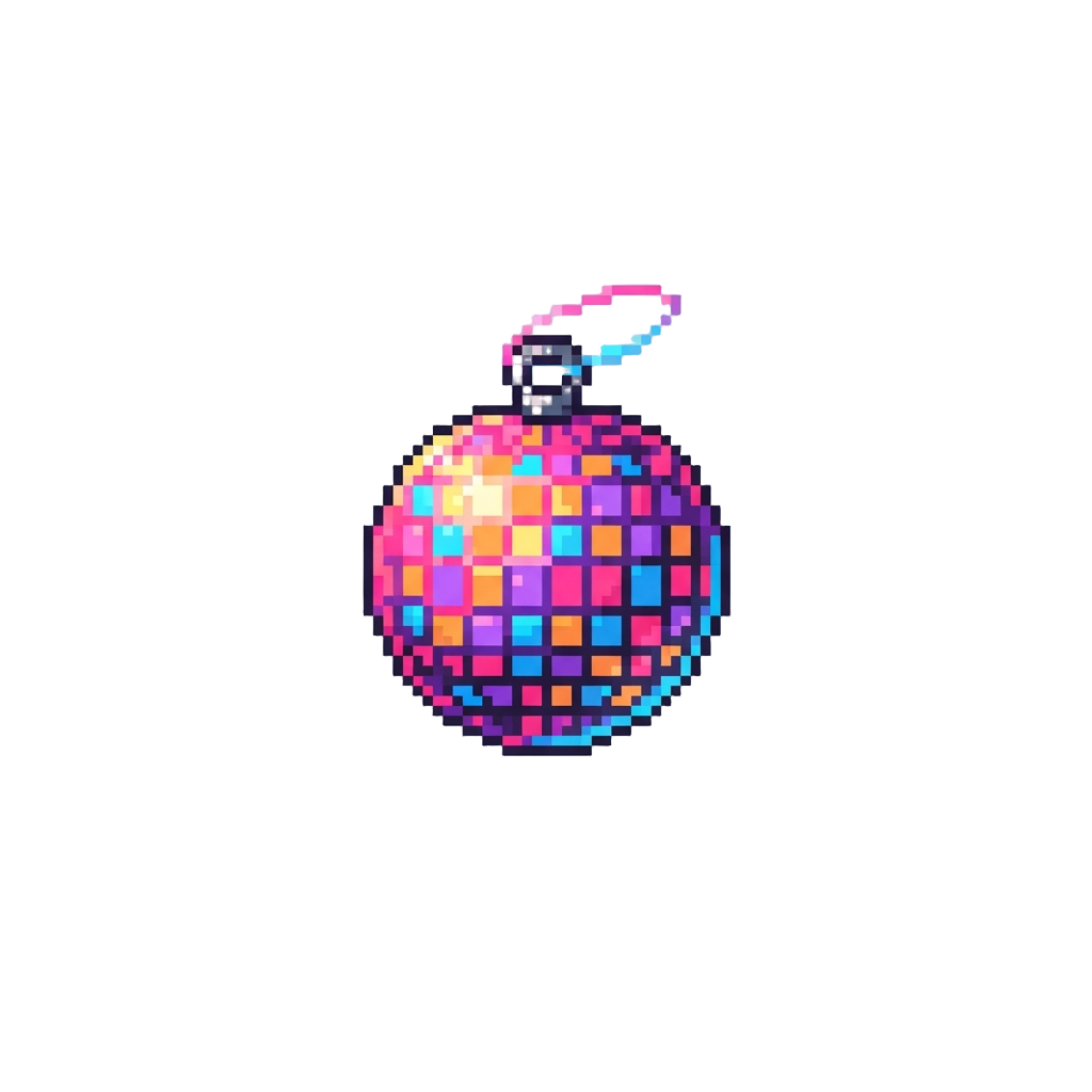 Revealing a Tiny Neon Disco Ball That Spins Overhead