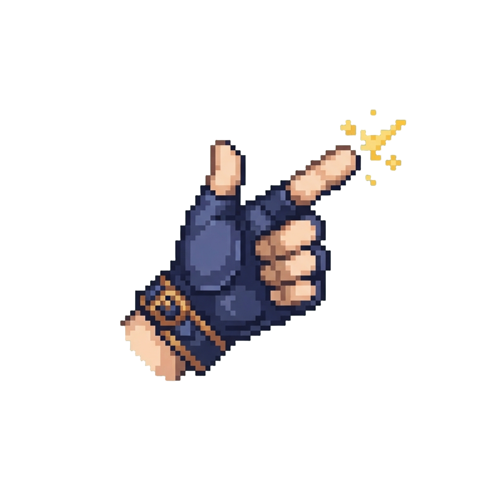 A Stylish Spin Finishing in a Finger-gun Pose