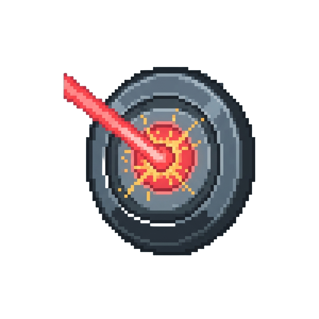A Perfect Bullseye Laser Shot