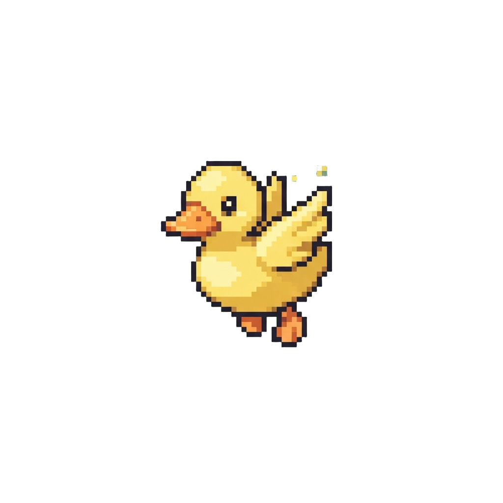 Summoning a Tiny Glowing Duckling That Floats Gracefully
