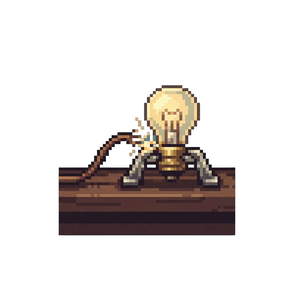 A Victorian Inventor's Workshop Where @image1 Accidentally Connects the Lightbulb Wire