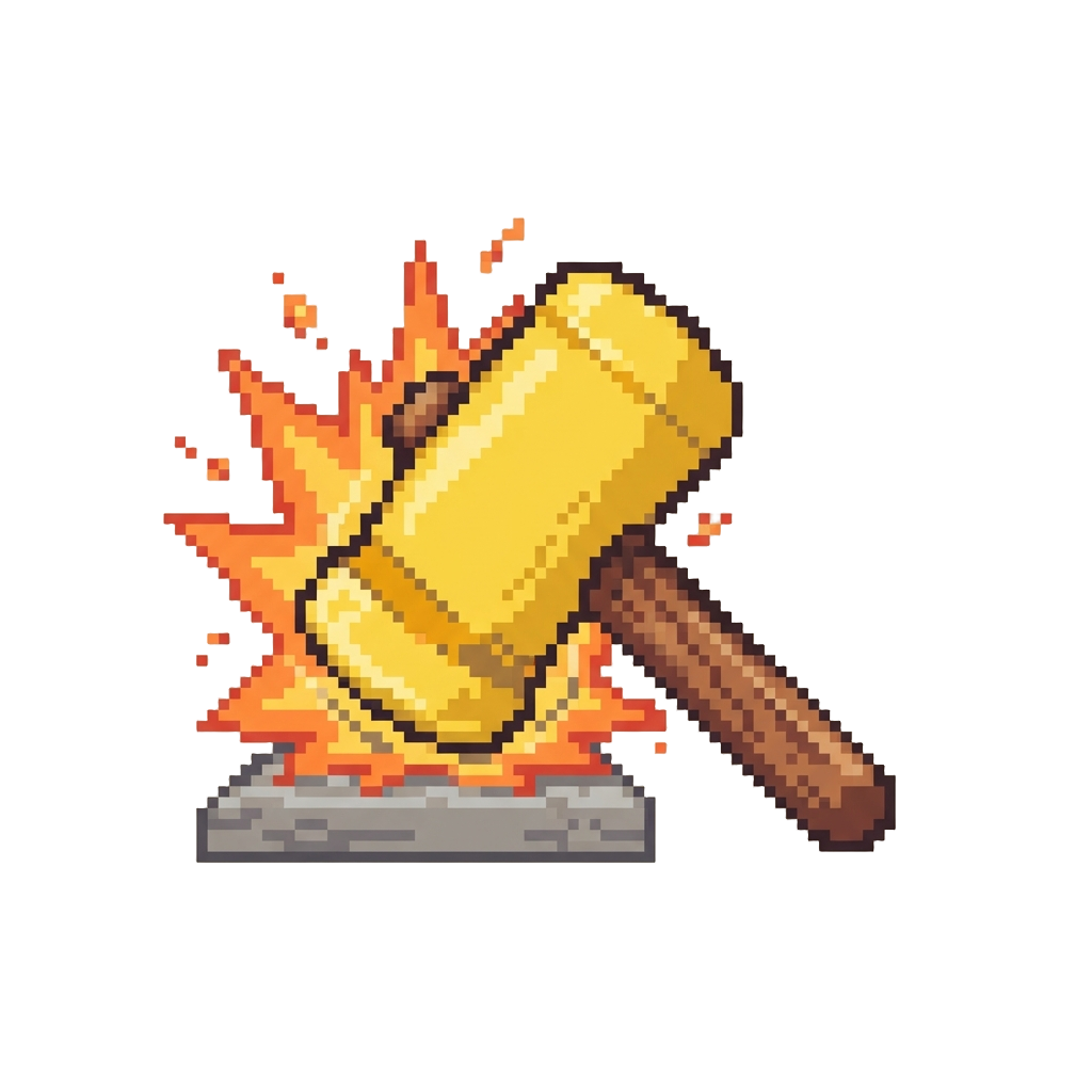 A Giant Squeaky Hammer Impact