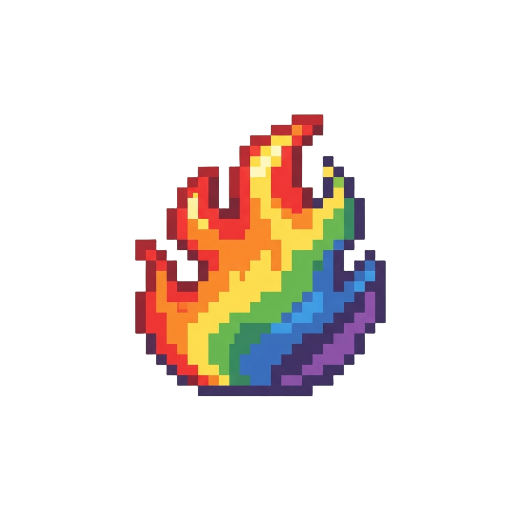 A Massive Rainbow Flame Blast