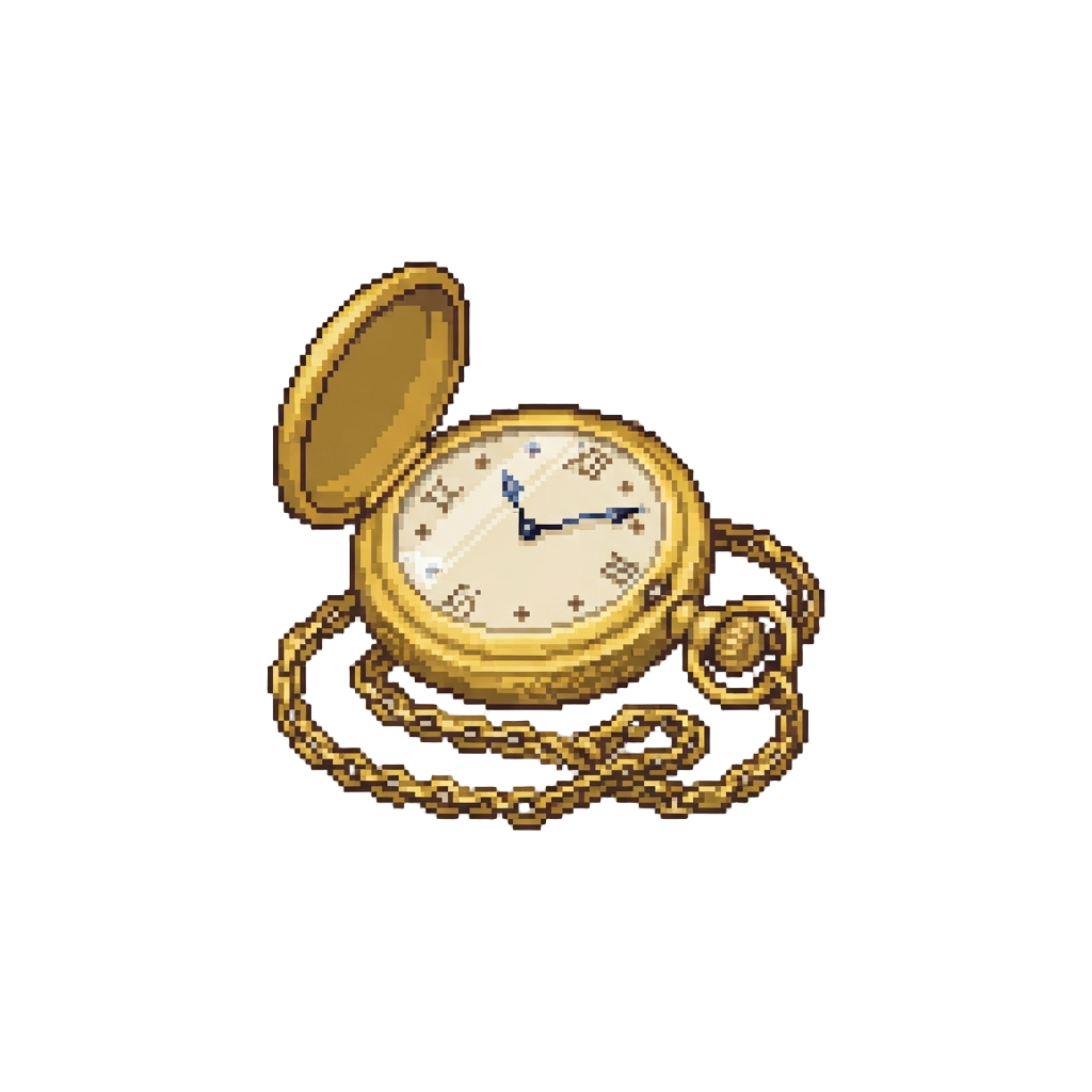 A Dropped Pocket Watch on a Chain