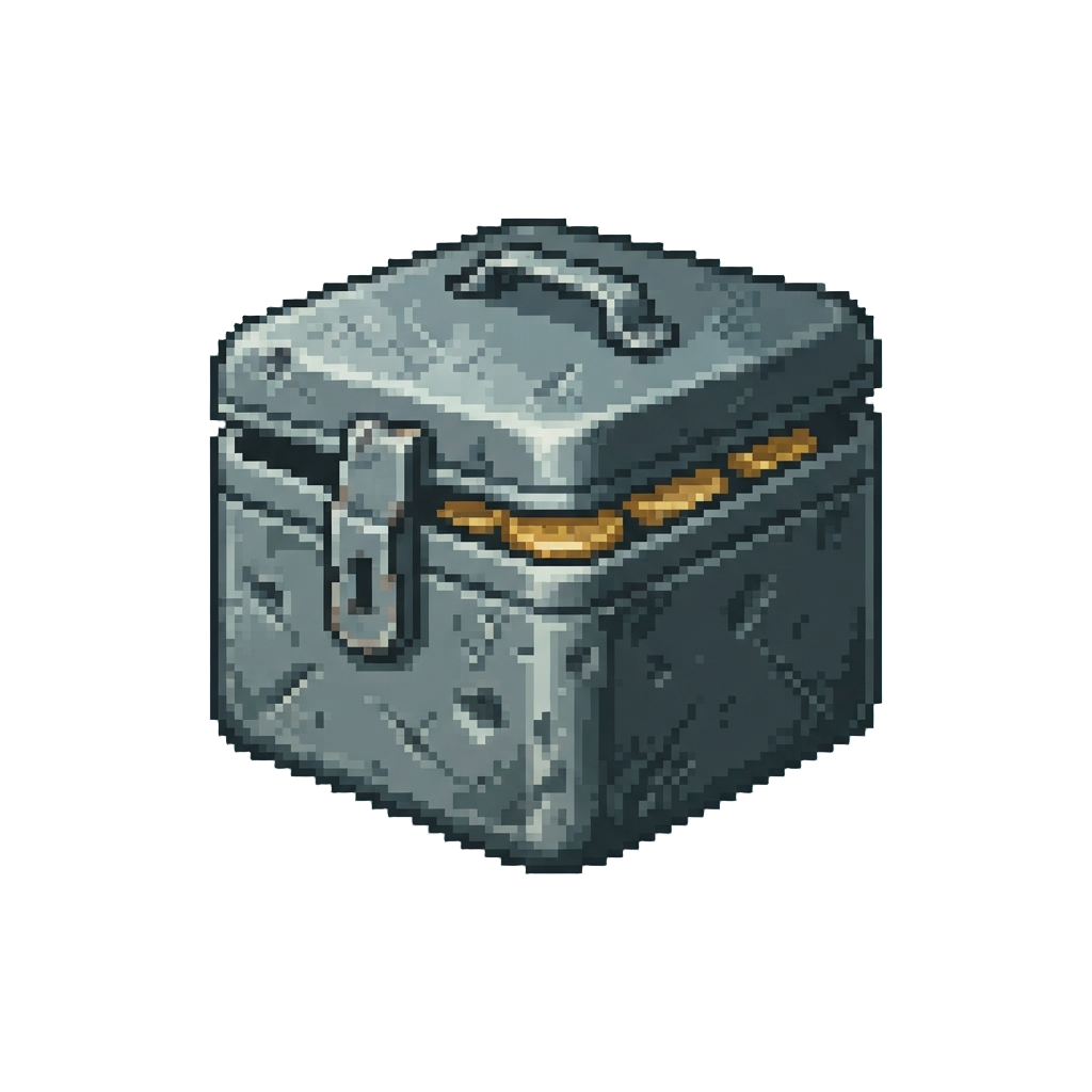 A Dented Metal Coin Case